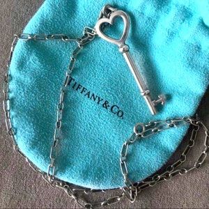 Tiffany Key Pendant and Chain Sterling Silver
